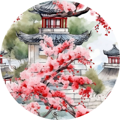 Japanese Pagoda Cae Coaster