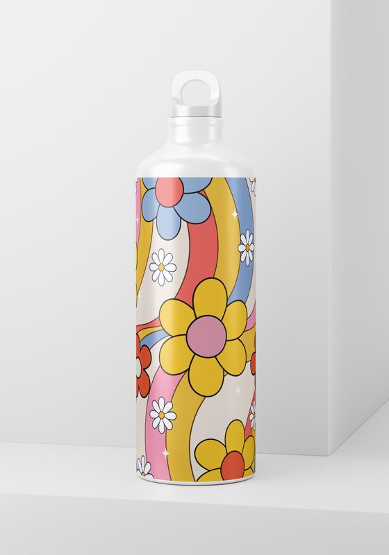 Retro Daisy Design 2 - 20oz Skinny Wrap Only