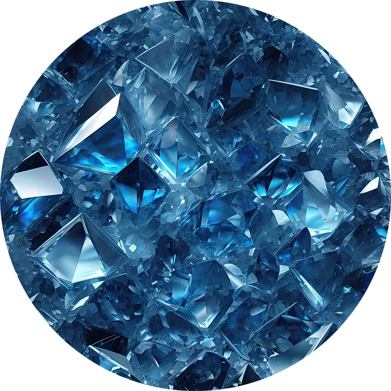 Blue Crystal Car Coaster