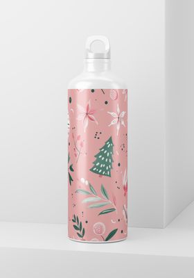 Pink Christmas - 20oz Skinny wrap only