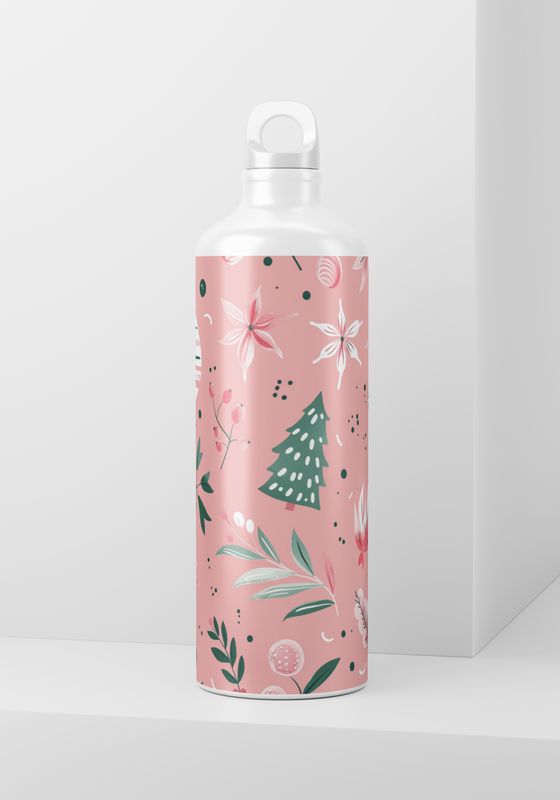 Pink Christmas - 20oz Skinny wrap only