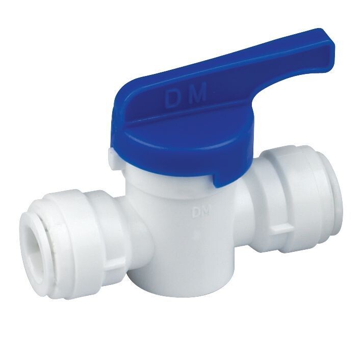 Plastic Push Fit 1/4" Hand Valve