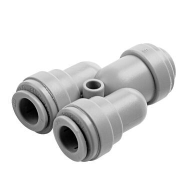 Plastic Push Fit 1/4" 2 Way Divider