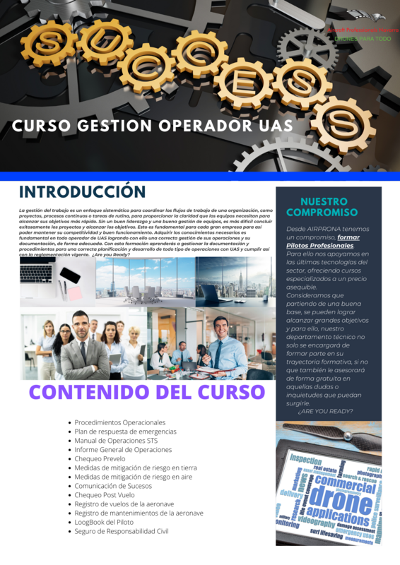 CURSO GESTIÓN OPERADOR UAS