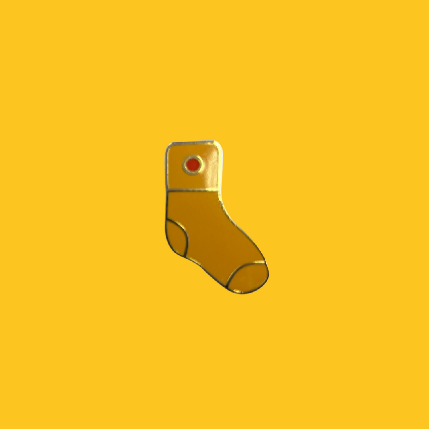 Enamel Gingerbread Sock Biscuit Pin Badge