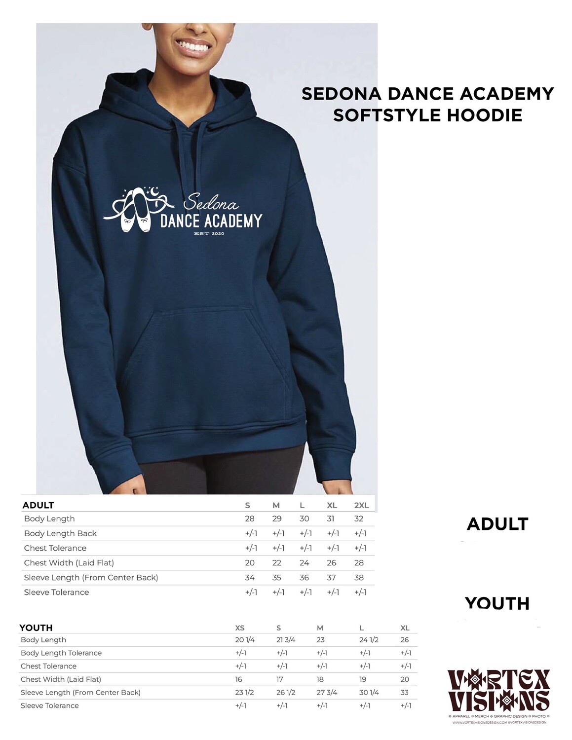 Youth Softstyle Hoodie in Navy