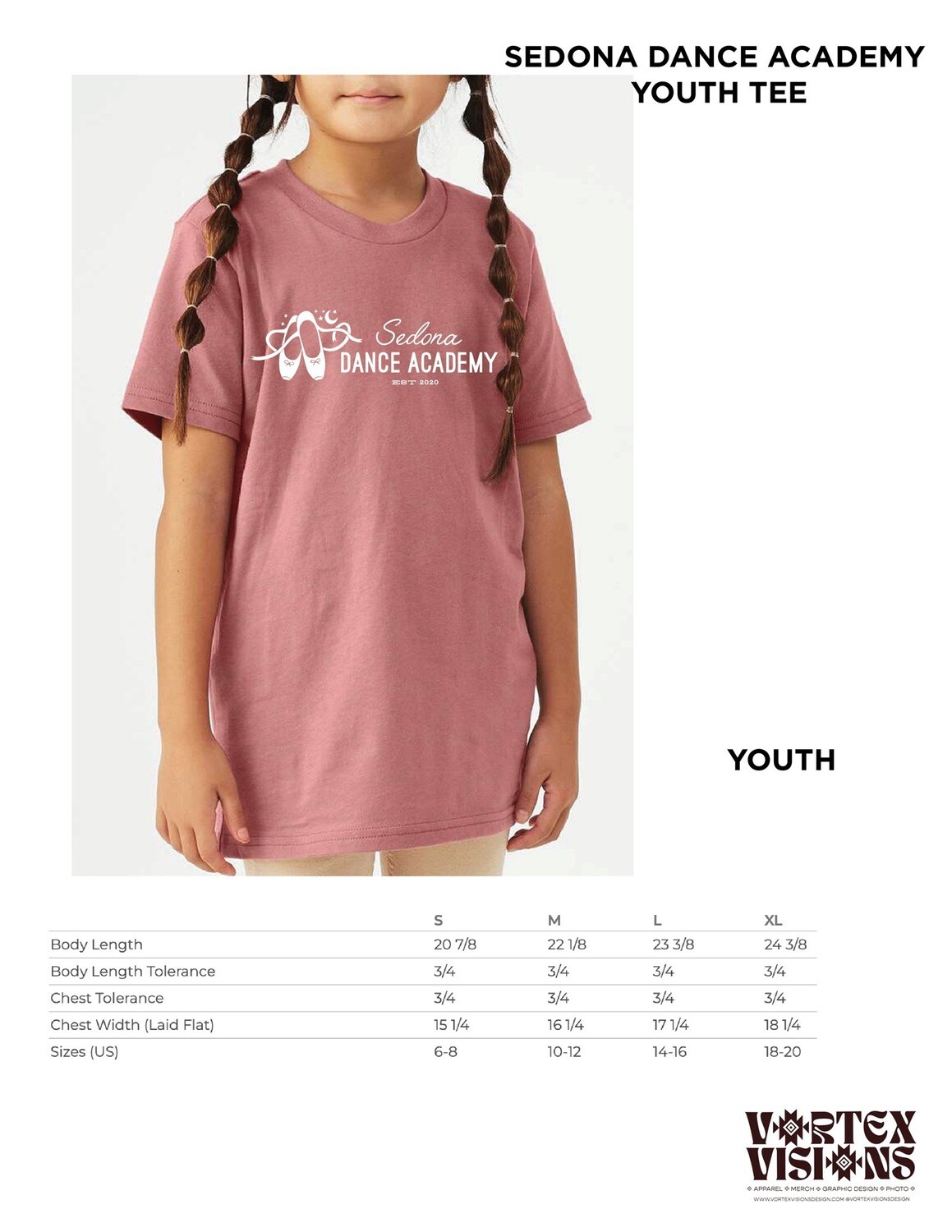 Youth Tee in Mauve