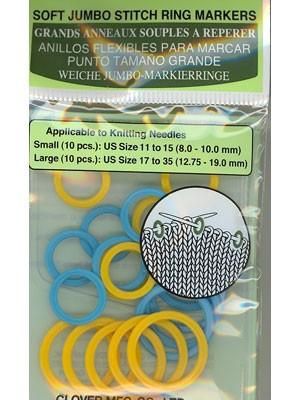 Soft Stitch Ring Marker, Size: 3108 Large blue and yellow