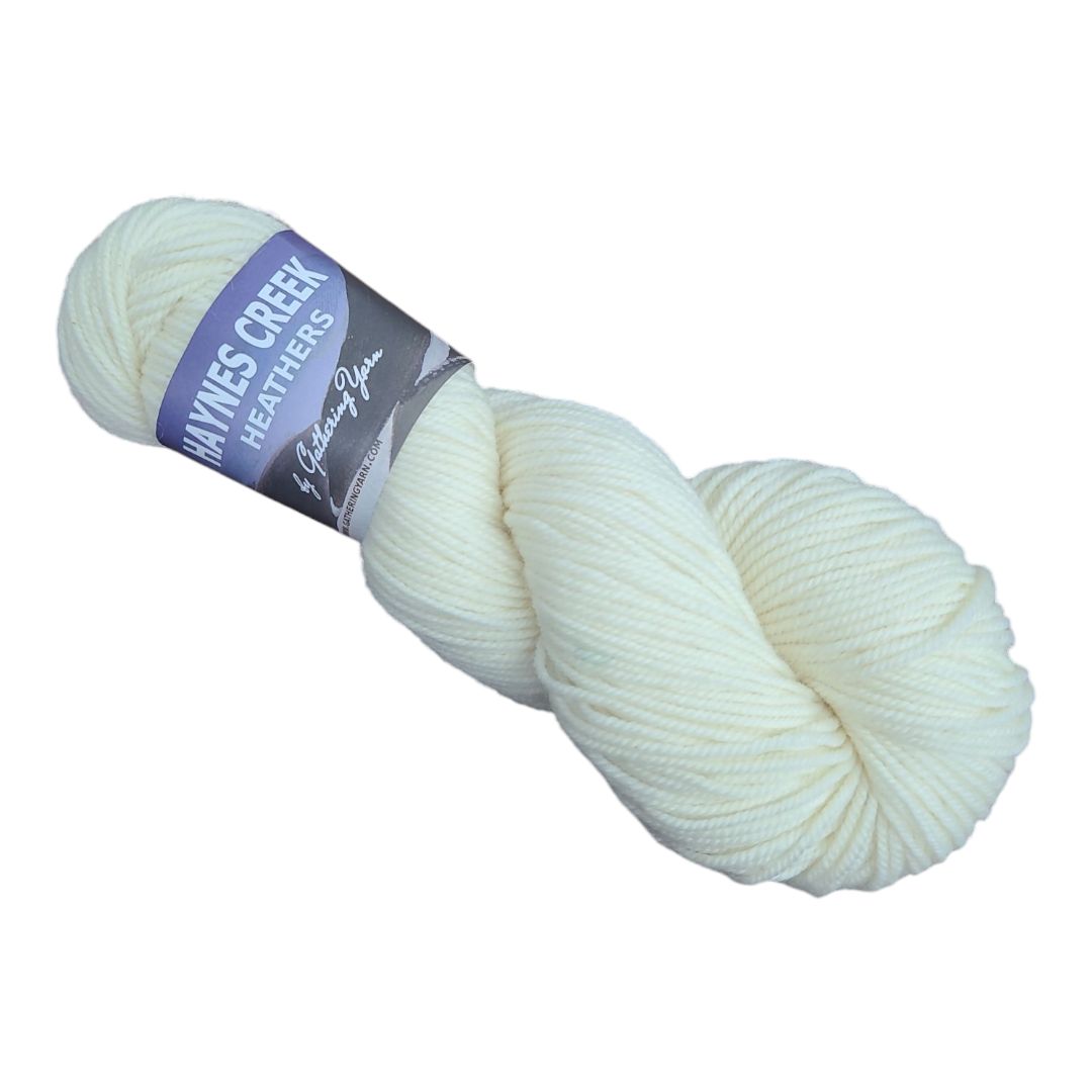 Gathering Yarn - Aran Haynes Creek Heathers, Colour: 100 Ecru