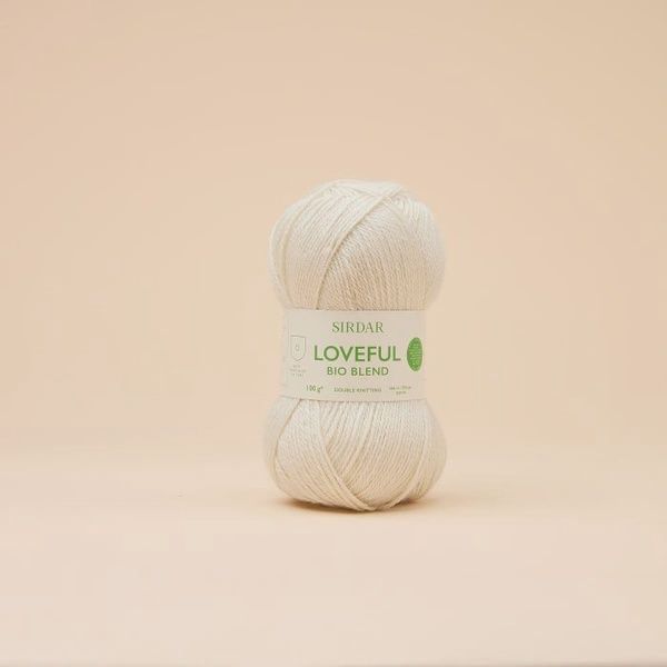Sirdar Loveful Bio Blend DK, Colour: 101 Super-Charged White