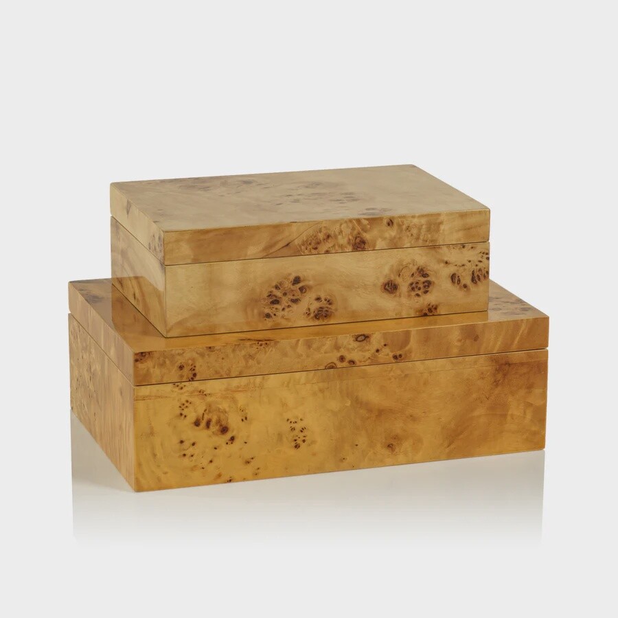 Leiden Burl Wood Design Box Small