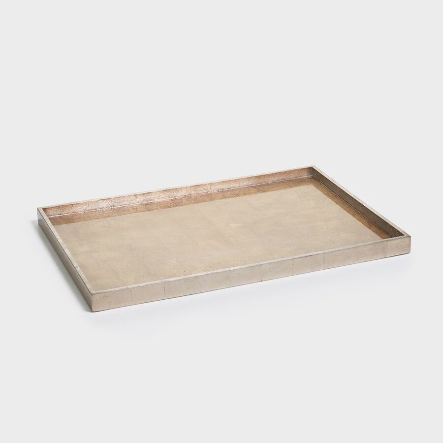 Antique Gold and Silver Serving Tray - Large