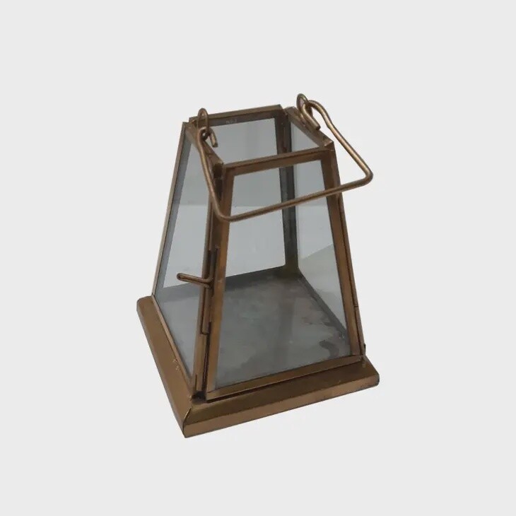 Small Iron &amp; Glass Lantern