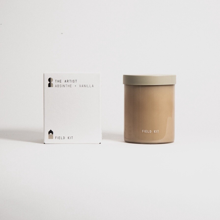 vanilla + amber candle
