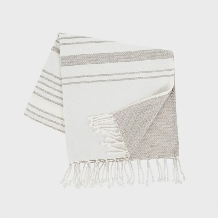 Turkish Grey Bath Towel