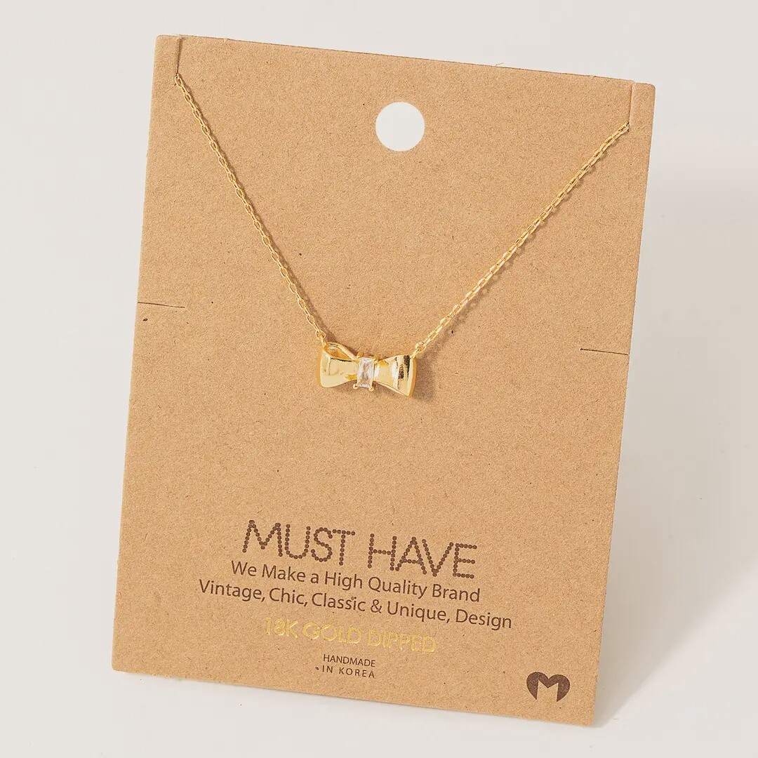 Bowtie Pendant Necklace