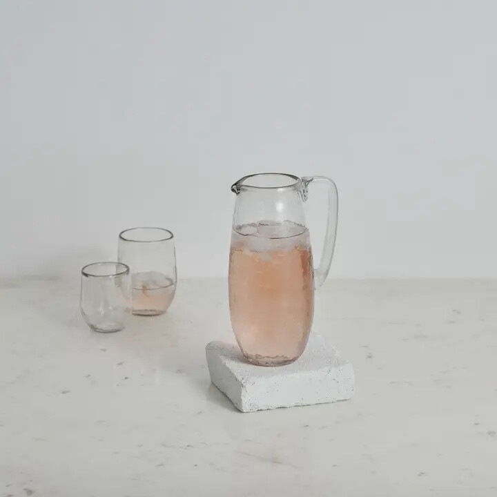 Pebbled Glass Pitcher