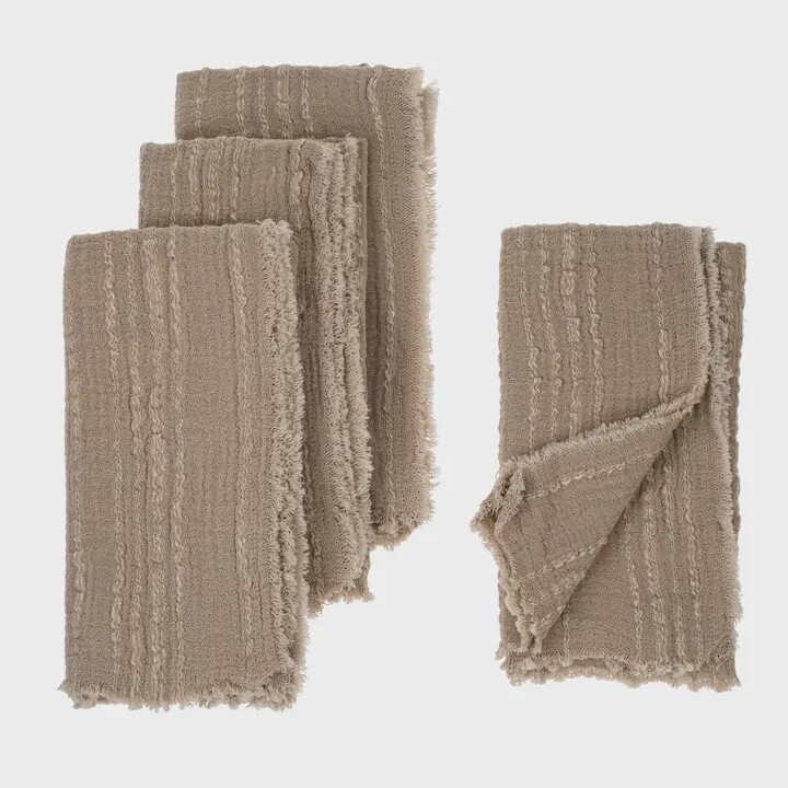 Textural Frayed Edge Napkins