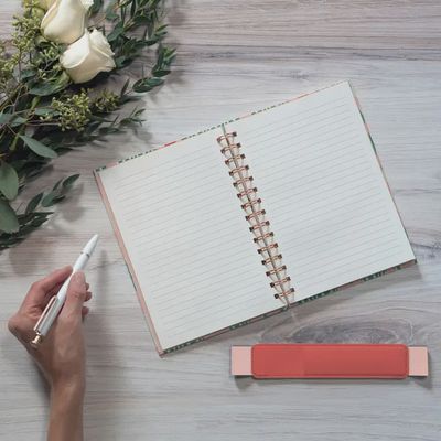 Flowers Notebook with Pen Pocket