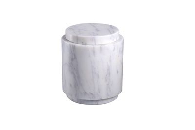 Marble Canister with Lid, Size: Small