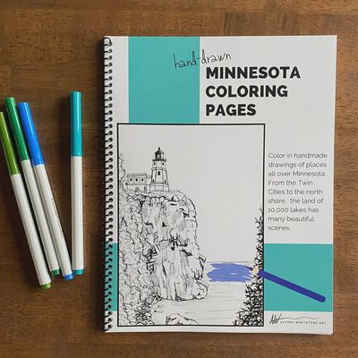 Minnesota Coloring Book - Artist Drawn Pages