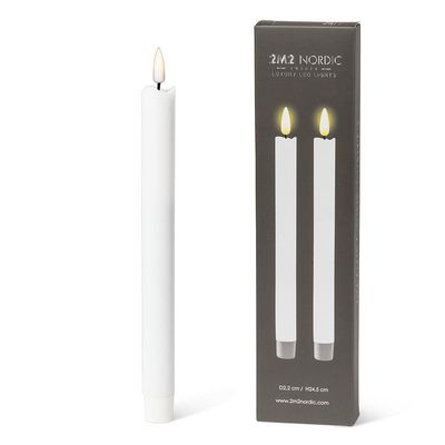 White Led Taper Candle