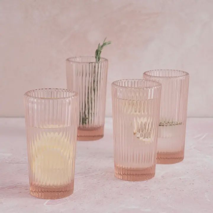 Pink Tall Glasses