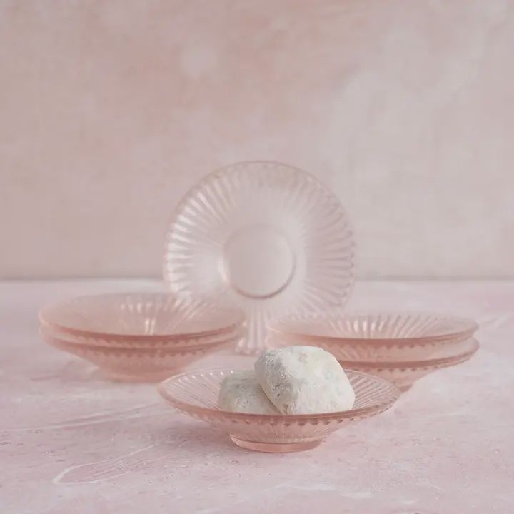 Pink Glass Small Plates