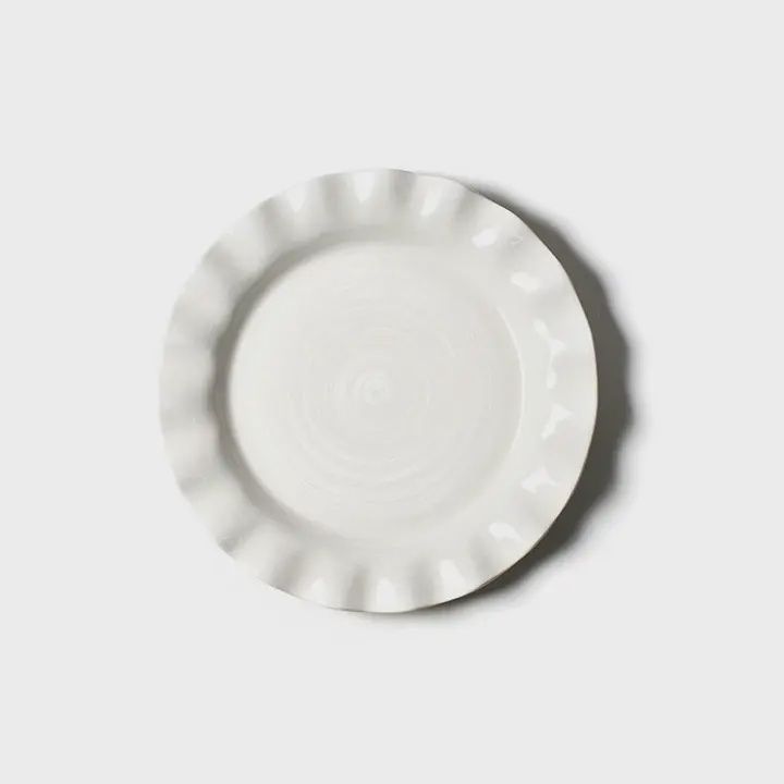 White Ruffle Dinner Plate