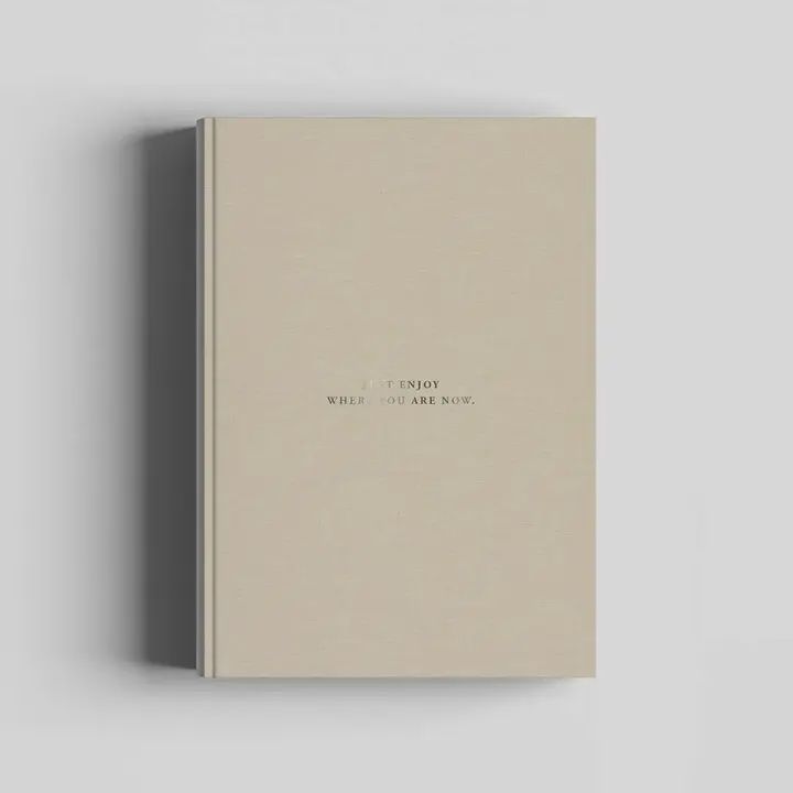 Natural Linen &amp; Dark Brown Notebook