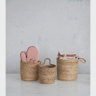 Braided Jute Nesting Basket