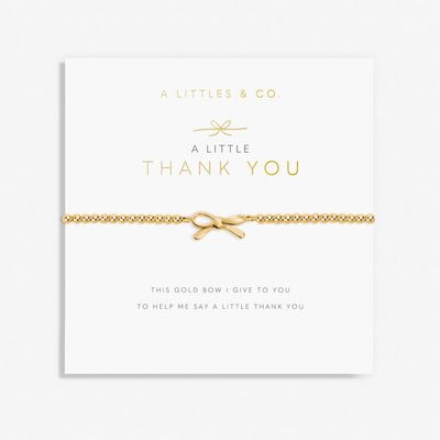 Little Thank You Bow Bracelet