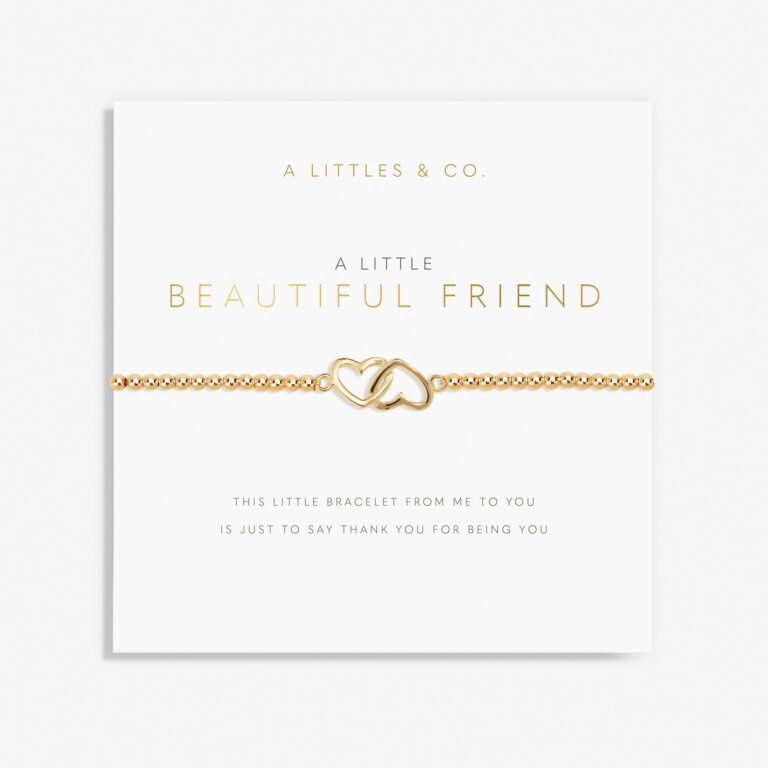 Gold A Little &#39;Beautiful Friend&#39; Heart Bracelet