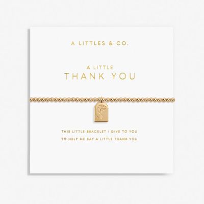 Little 'Thank You' Tag Flower Bracelet