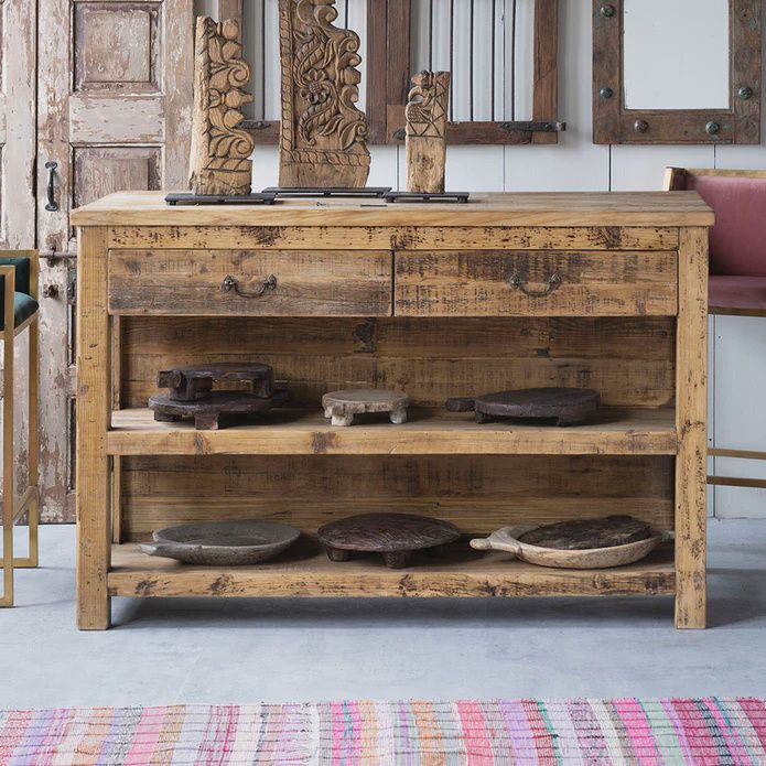 Timber Frame Island 56&#39;&#39; x 29&#39;&#39; x 36.5&#39;&#39;