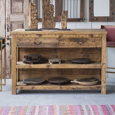 Timber Frame Island 56'' x 29'' x 36.5''