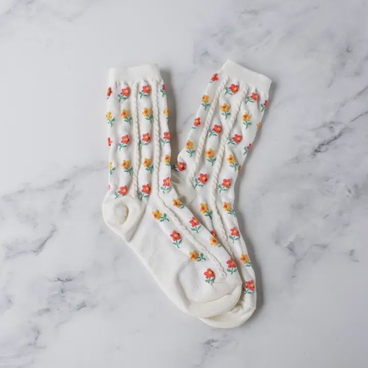 Floral Casual Socks
