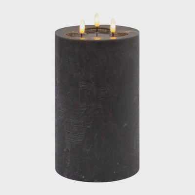 3 Wick Large Gray Flameless Candle