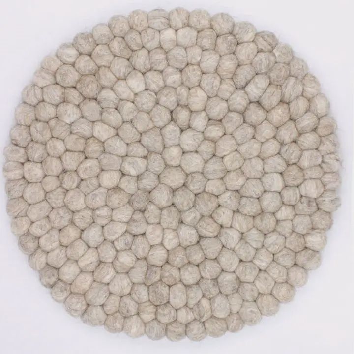 Wool Pom Trivet Dia 13.60&quot;