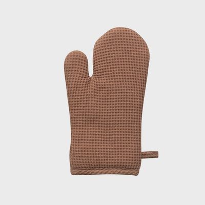 Woven Linen &amp; Cotton Waffle Hot Mitt