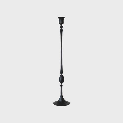 Hand-Forged Cast Iron Taper Holder, Black