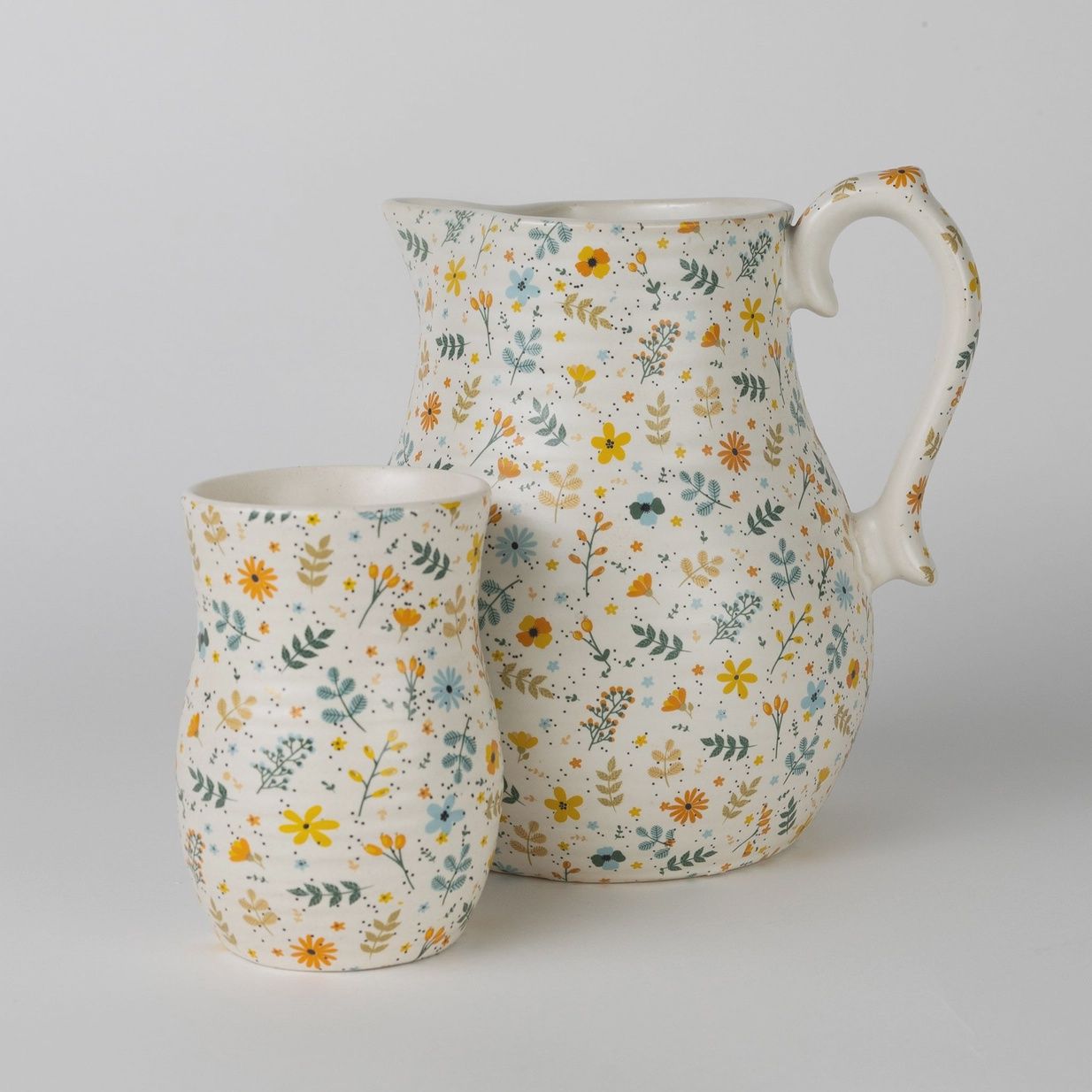 Floral Ceramic Tumbler