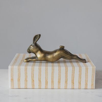 Rabbit, Antique Brass Finish