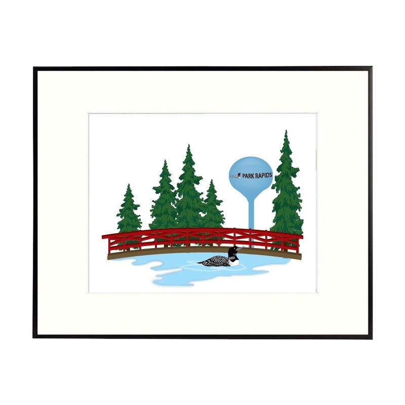 Park Rapids Red Bridge Print
