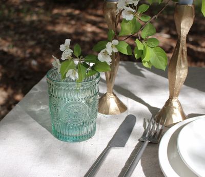 Circle Embossed Drinking Glass