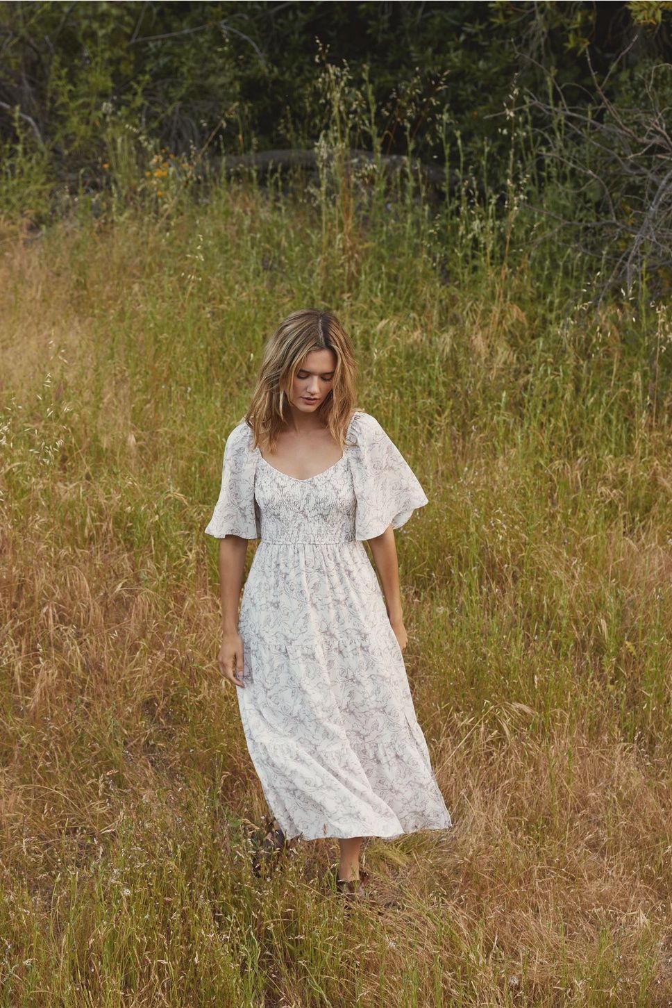 Floral Flutter Sleeve