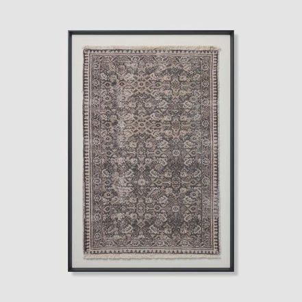 Framed Rug Art With Black Frame