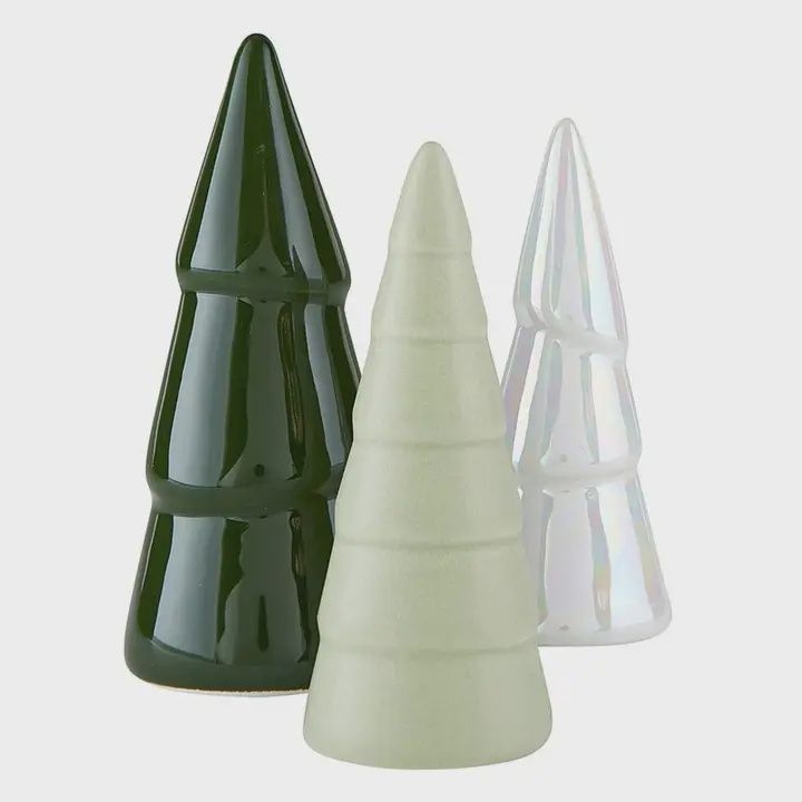 Holiday Ceramic Tree Set - Green