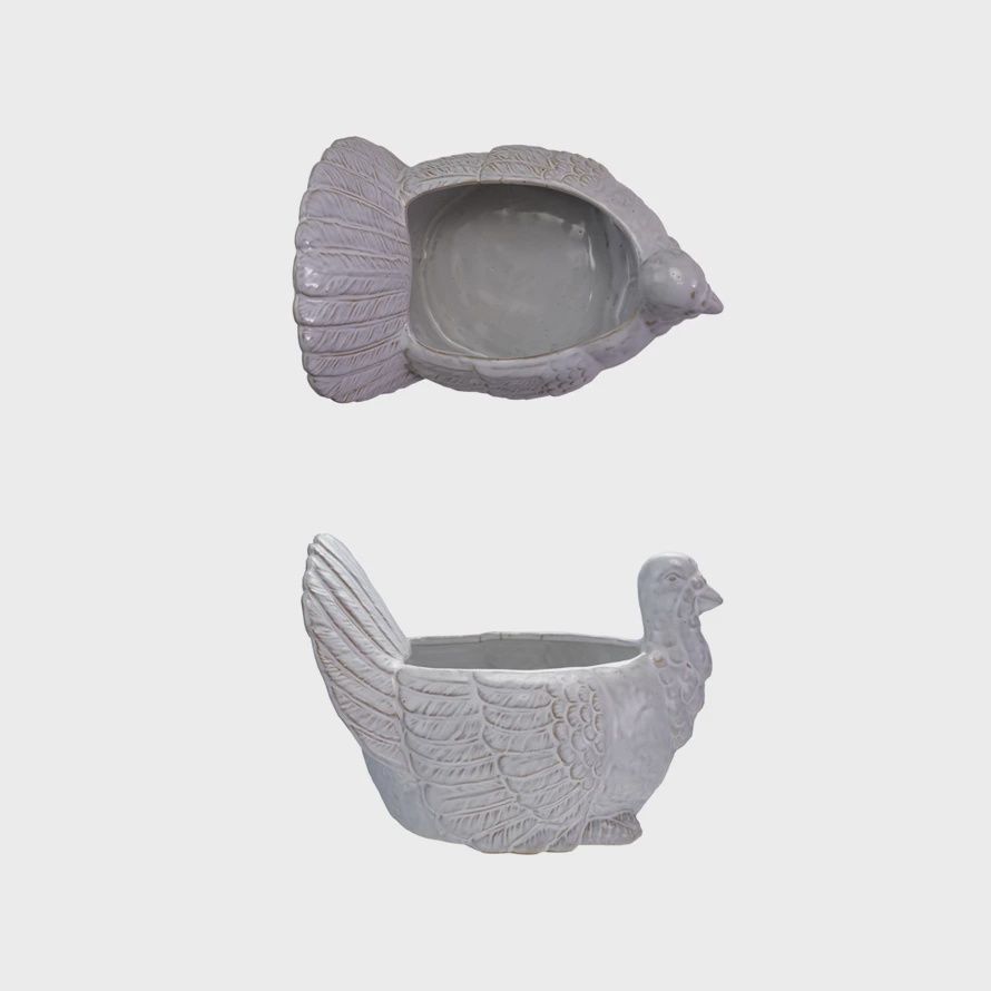 Stoneware Turkey Shaped Bowl