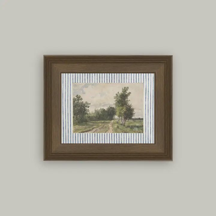 Provence Landscape Framed Antique Art small